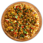 South Indian Garlic Chilli Chicken Pizza 